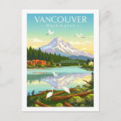 Antieke Vancouver Washington Briefkaart (Voorkant)