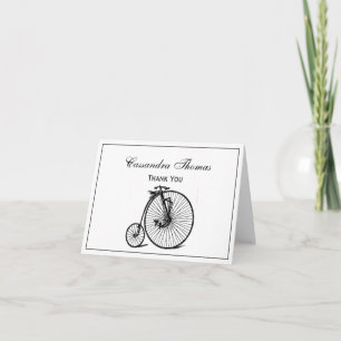 Antieke Velocipede Penny Farthing Fiets Bicycle Bi Bedankkaart