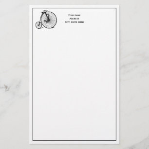 Antieke Velocipede Penny Farthing Fiets Bicycle Bi Briefpapier