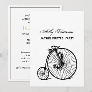 Antieke Velocipede Penny Farthing Fiets Bicycle Bi Kaart