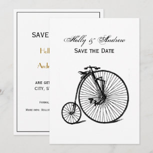Antieke Velocipede Penny Farthing Fiets Bicycle Bi Kaart
