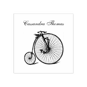 Antieke Velocipede Penny Farthing Fiets Bicycle Bi Rubberstempel