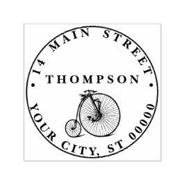 Antieke Velocipede Penny Farthing Fiets Bicycle Bi Zelfinktende Stempel