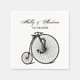 Antieke Velocipede Penny Farthing Fiets Bicycle Servet