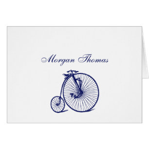 Antieke Velocipede Penny Farthing Fiets Blauwe