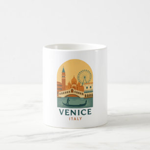 Antieke Venetië Italië Reis Koffiemok – Retro Kuns