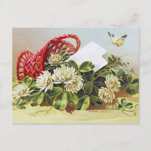 Antieke verjaardagsansichtkaart briefkaart