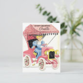 Antieke verjaardagsansichtkaart briefkaart (Staand voorkant)