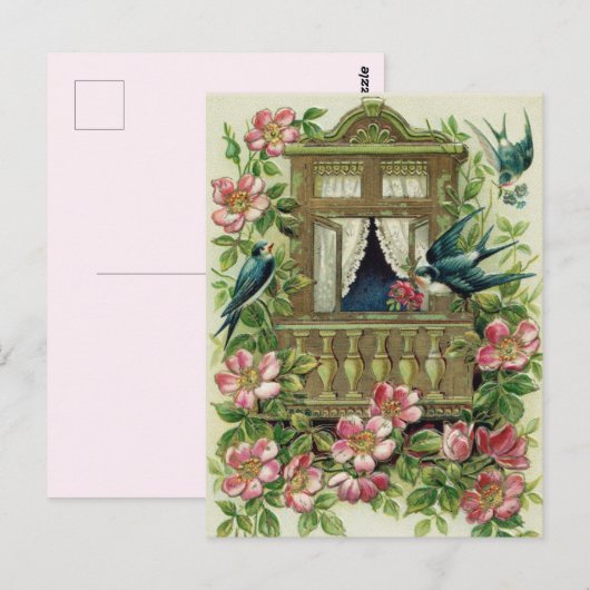 Antieke Verjaardagsansichtkaart Briefkaart (Voorkant / Achterkant)