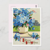 Antieke Verjaardagsansichtkaart Briefkaart (Voorkant / Achterkant)