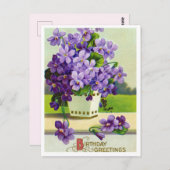 Antieke Verjaardagsansichtkaart Briefkaart (Voorkant / Achterkant)