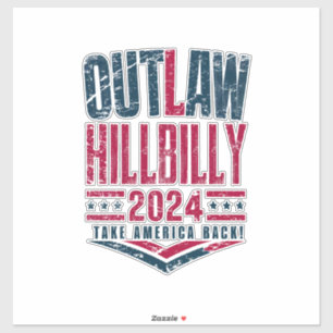 Antieke verkiezingen Outlaw Hillbilly Amerikaanse  Sticker