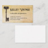 antieke verkoper antiek sleutel op perkament visitekaartje (Voorkant / Achterkant)