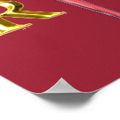 ANTIEKE VERPLEEGSTER en Gouden Caduceus NR Embleem Poster (Hoek)