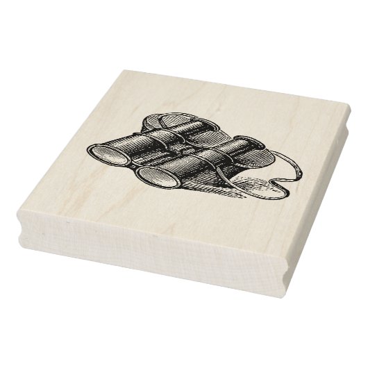 Antieke Verrekijker Tekening Rubberstempel (Stempel)