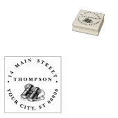 Antieke verrekijkers Tekening Naam Retouradres Rubberstempel (Gestempeld)