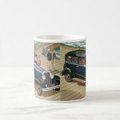 Antieke Vervoer, Auto op de Steiger bij de Oceaan Koffiemok (Center)