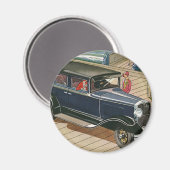 Antieke Vervoer, Auto op de Steiger bij de Oceaan Magneet (Voorkant / Achterkant)