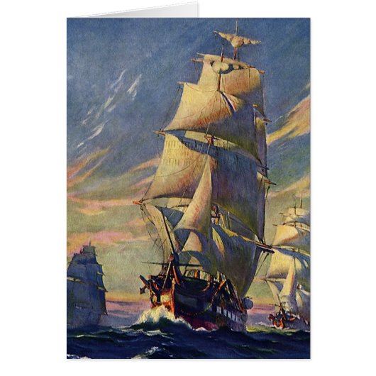 Antieke Vervoer, Klipperschepen op Zee (Voorkant)