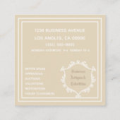 Antieke Verzamelen  tools Vierkante Visitekaartje (Achterkant)