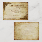 Antieke Victoriaans Visitekaartje (Voorkant / Achterkant)