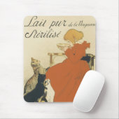 Antieke Victoriaanse Art Nouveau, Meisje met melkk Muismat (Met muis)