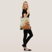 Antieke Victoriaanse Art Nouveau, Meisje met melkk Tote Bag (Op model)