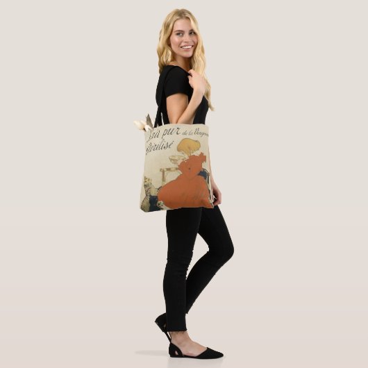 Antieke Victoriaanse Art Nouveau, Meisje met melkk Tote Bag (Op model)
