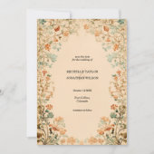Antieke Victoriaanse Bloemetuin Save the Date Kaart (Voorkant)