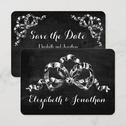 Antieke Victoriaanse Boog Save the Date Kaart (Voorkant / Achterkant)