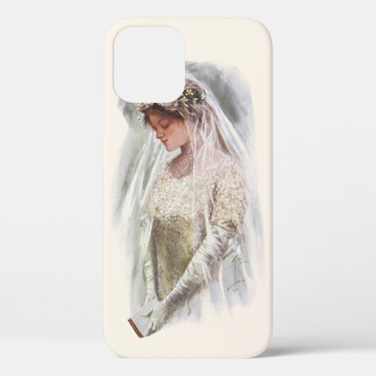 Antieke Victoriaanse bruid met Bijbel Harrison Fis Case-Mate iPhone Case (Achterkant)