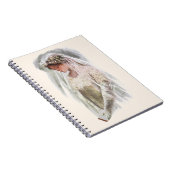 Antieke Victoriaanse bruid met Bijbel Harrison Fis Notitieboek (Rechterzijde)