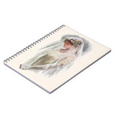 Antieke Victoriaanse bruid met Bijbel Harrison Fis Notitieboek (Linkerzijde)