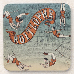Antieke Victoriaanse Circus Bier Onderzetter