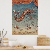 Antieke Victoriaanse Circus Poster (Keuken)