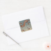 Antieke Victoriaanse Circus Vierkante Sticker (Envelop)