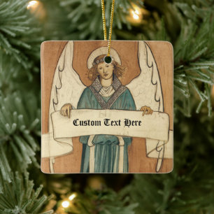 Antieke Victoriaanse engel van William Morris Keramisch Ornament