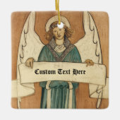 Antieke Victoriaanse engel van William Morris Keramisch Ornament (Voorkant)