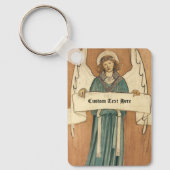 Antieke Victoriaanse engel van William Morris Sleutelhanger (Voorkant)