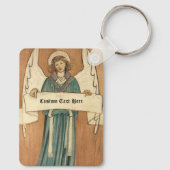 Antieke Victoriaanse engel van William Morris Sleutelhanger (Achterkant)