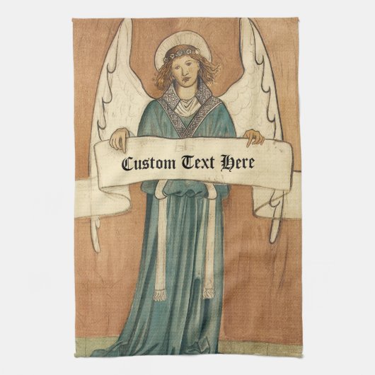 Antieke Victoriaanse engel van William Morris Theedoek (Verticaal)