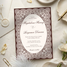 Antieke Victoriaanse Ivoren Kant Elegante Bruine B
