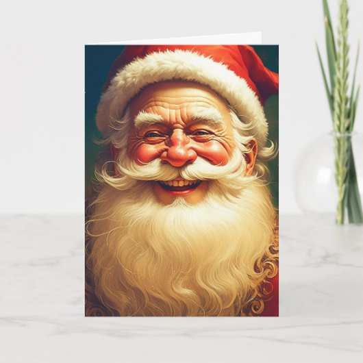 Antieke Victoriaanse Kerstman Kaart (Voorkant)