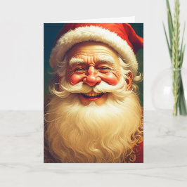 Antieke Victoriaanse Kerstman Kaart