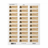 Antieke Victoriaanse Kerstman Retouradres Etiket (Full Sheet)