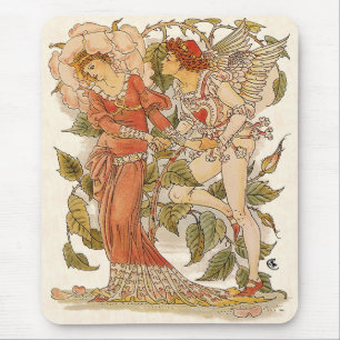 Antieke Victoriaanse kunst, Roos door Walter Crane Muismat