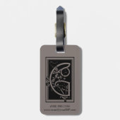 Antieke Victoriaanse Monogram Elegante Letter G Bagagelabel (Achterkant verticaal)