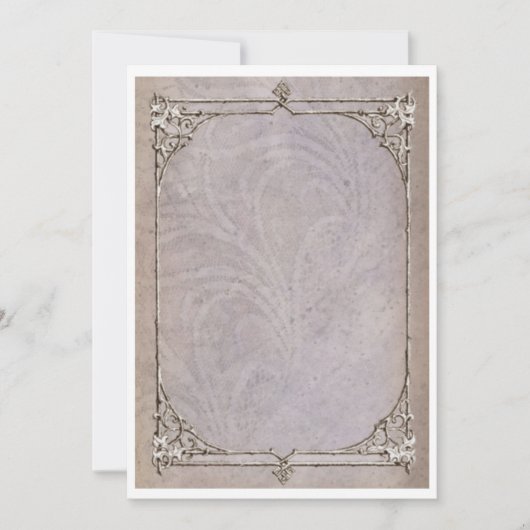 Antieke Victoriaanse rand uitnodiging (Voorkant)