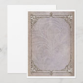 Antieke Victoriaanse rand uitnodiging (Voorkant / Achterkant)