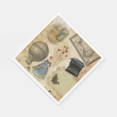 Antieke Victoriaanse Romantische Papieren Servette Servet (Hoek)
